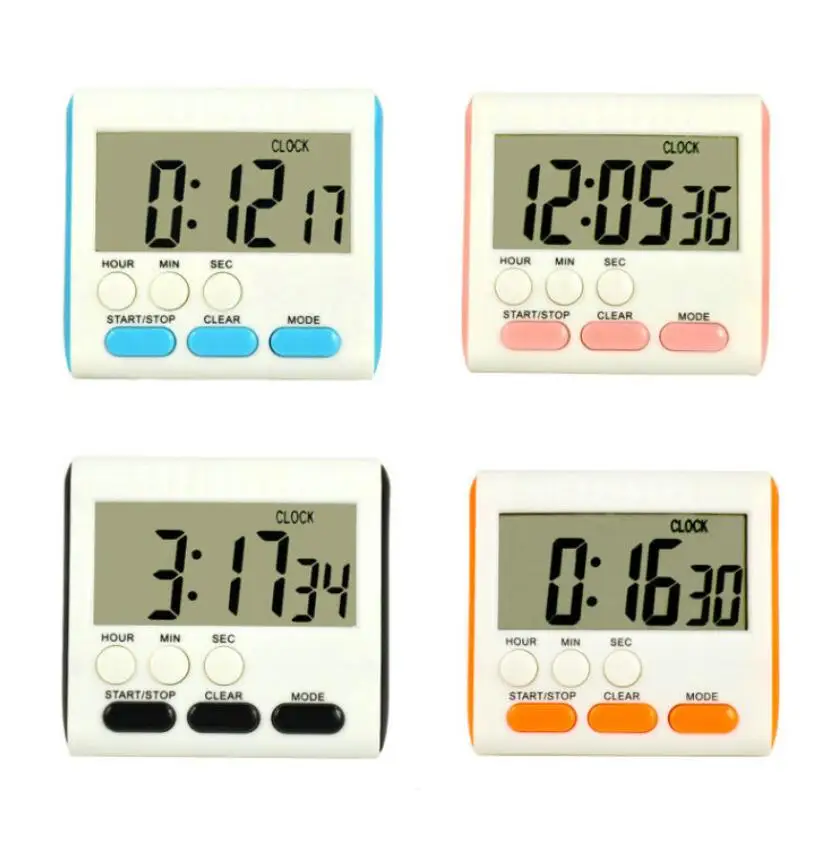 Desktop multifunction electronic clock kitchen timer with magnet,  baking timer timers in bulk
