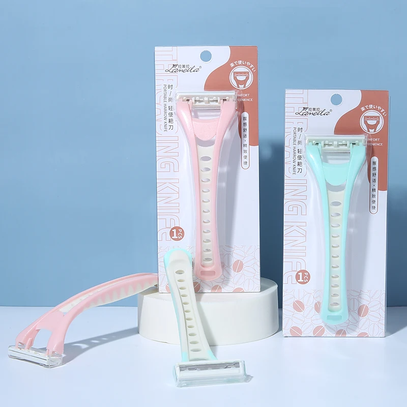 Нож для бритья Lameila A0929, безопасный бритвенный станок с тремя лезвиями из нержавеющей стали