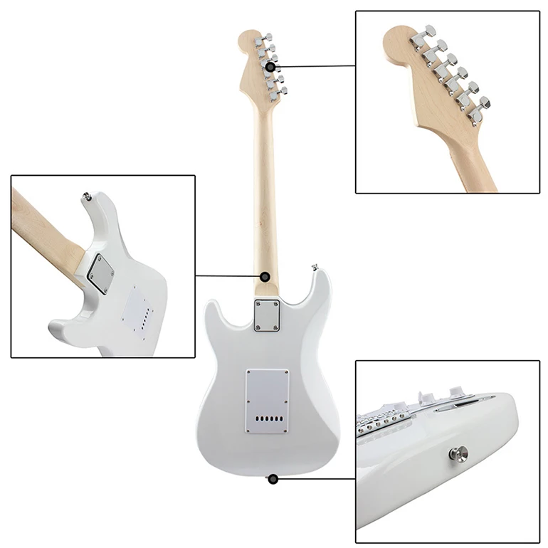 Paisen classical acoustic electric white basswood electric guitar custom with OEM/ODM electric guitar