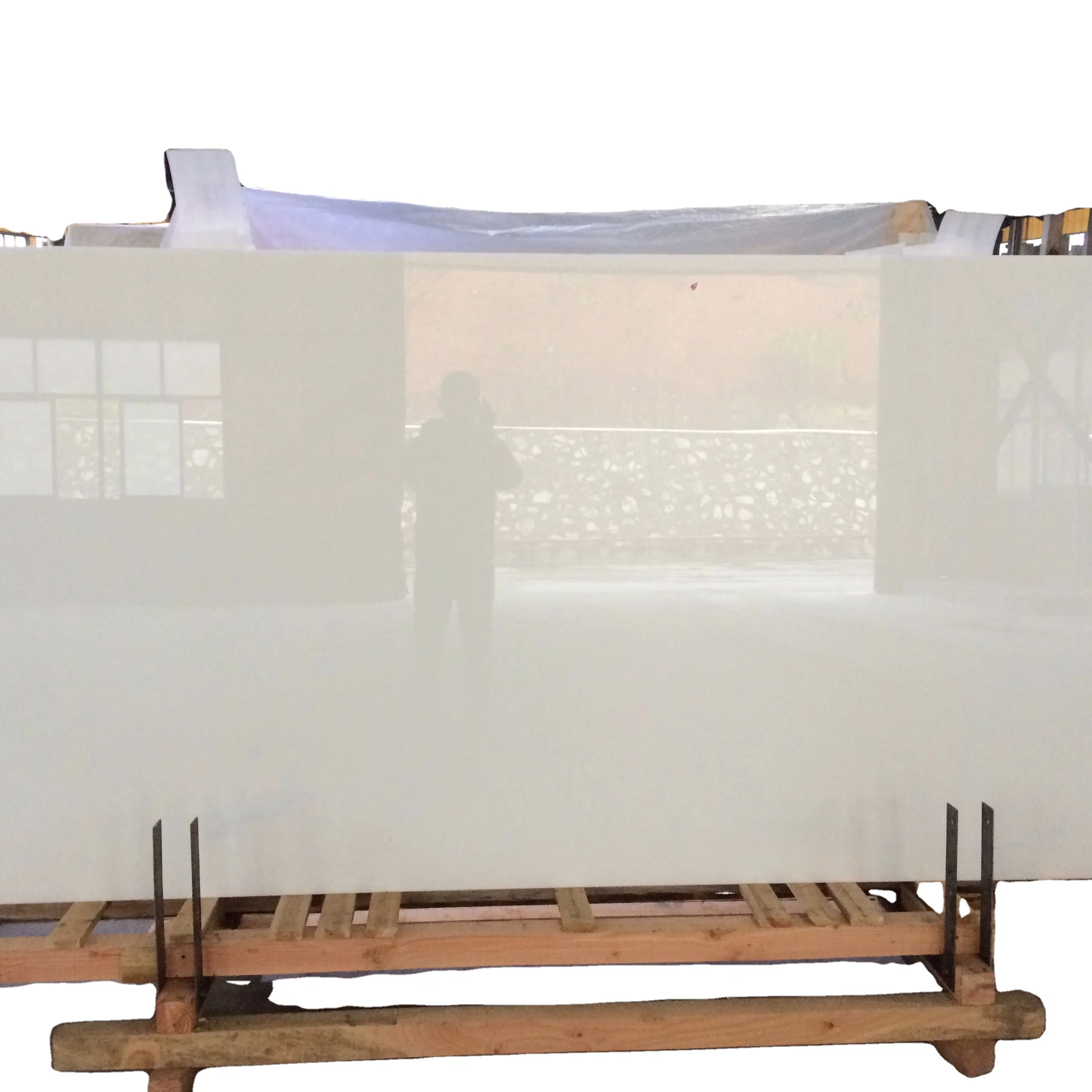 nano glass 3rd generation nano crystal white glass stone Slab