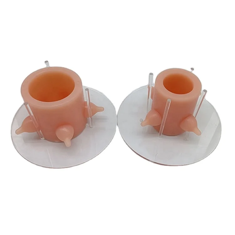 
High Grade Breast Milk Shape Silicone Pet 4 Nipple Puppy Feeder For Dogs 