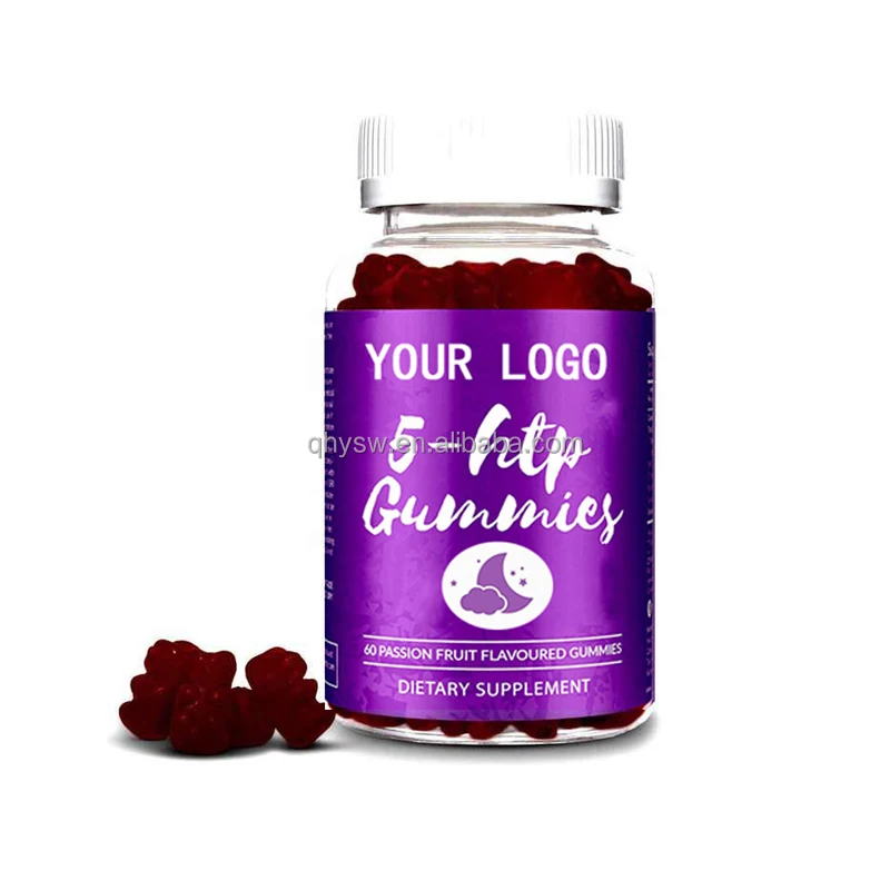 OEM ODM 5-HTP Supplements Melatonin Sleep Gummies Improve Relax Promote Sleeping Deep Melatonin Gummy Candy