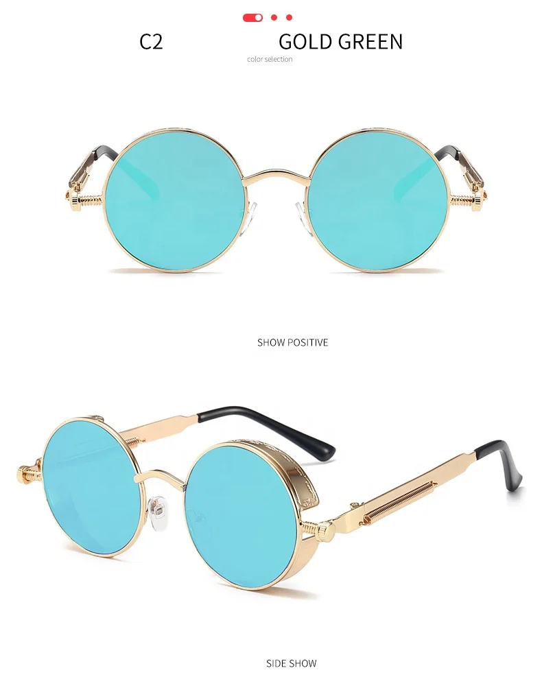 Men sunglasses 2022 metal round sun glasses for Women unisex custom sunglasses logo mens luxury sunglasses