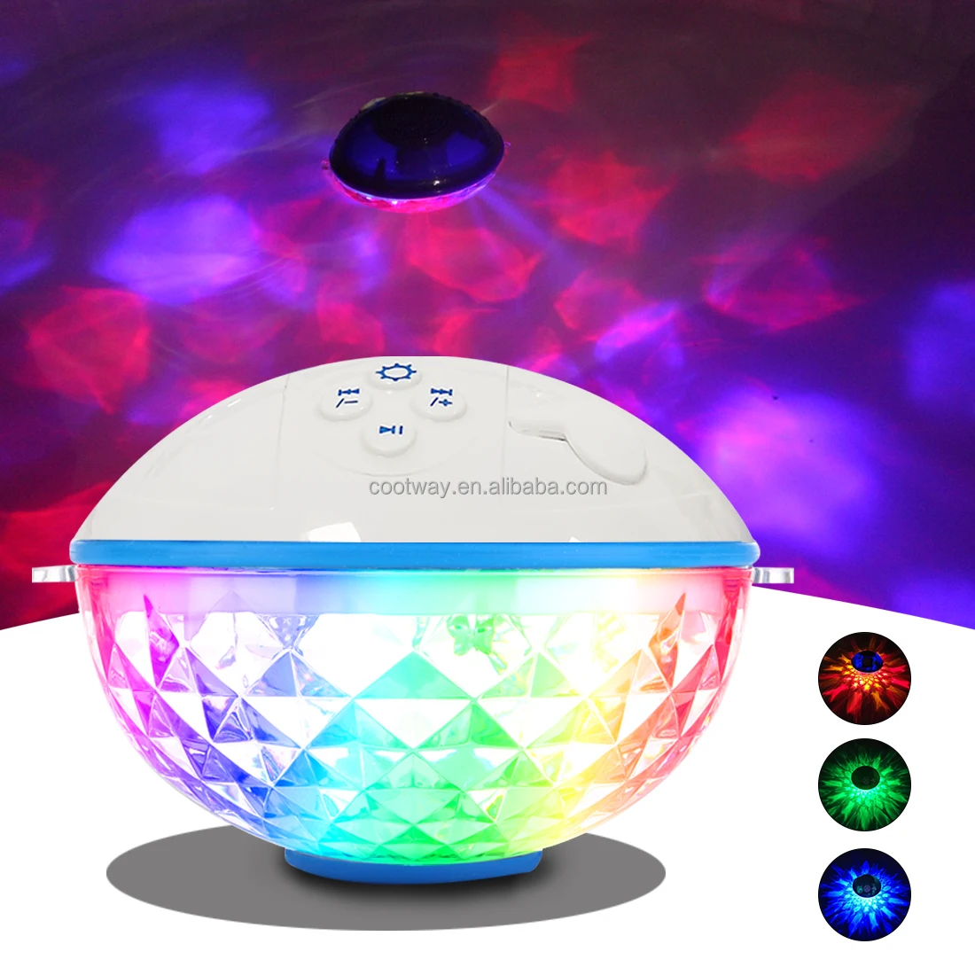 RGB Light Show Portable Mini Floating Waterproof Wireless MP3 Player Bluetooth Music Speakers