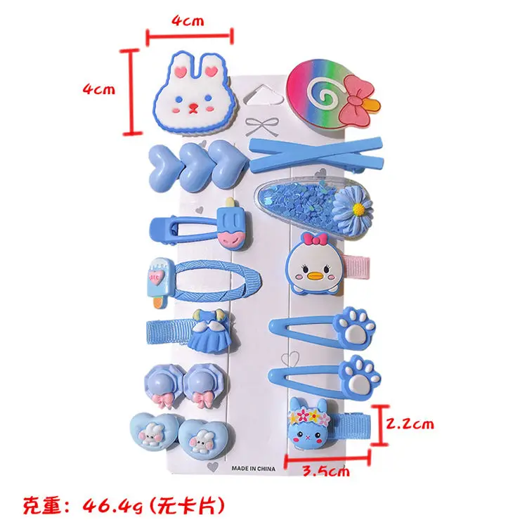 36pcs box Kids Flower Star animal mini Hair claw clips girls cute hair clips style decoration accessories