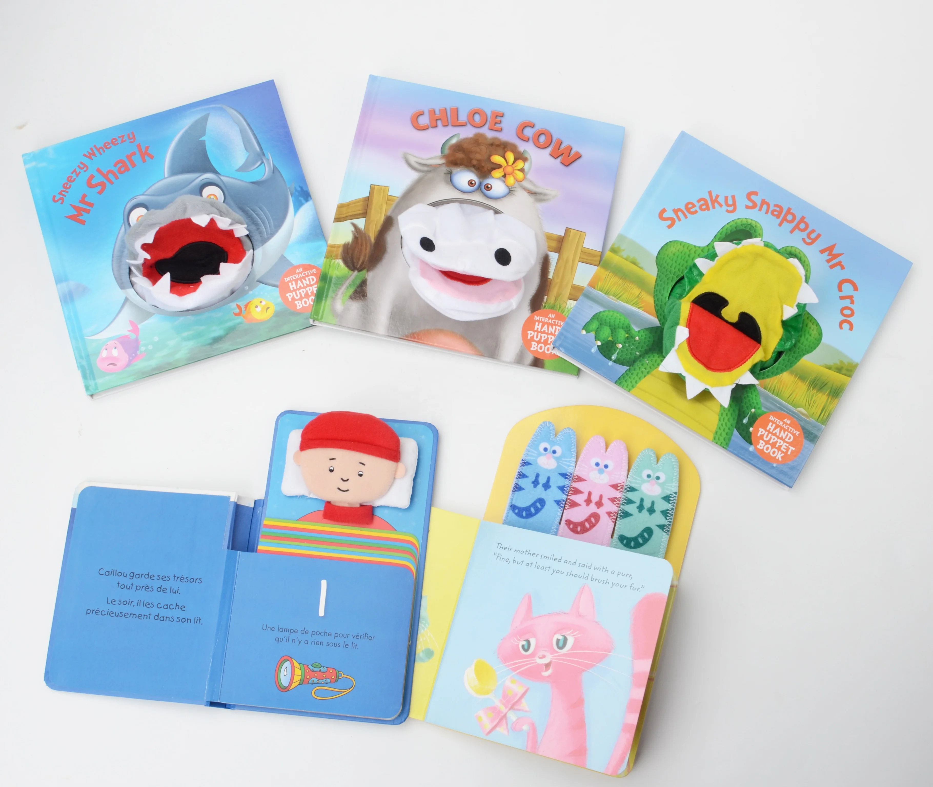 High Quality Cute Finger Puppet Book Activity Board Book With Embroidered Animal Dolls for Baby