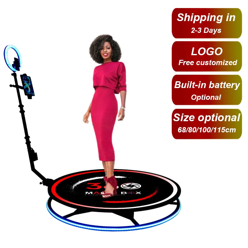 Dropshipping Portable 360 Degree Video Camera Photo Booth Automatic Spin Photobooth Machine Selfie For Wedding