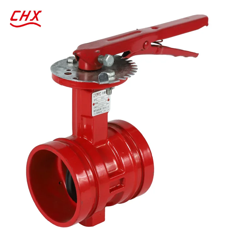 Fire Fighting UL FM Approval Grooved Butterfly Valve (Gear actuator & tamper switch)