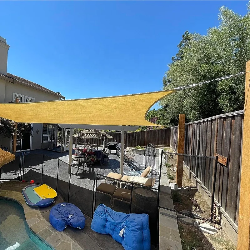 FULE Top-Rated Triangle 12*12*12 Sun Shade Sail For Sale Canopy Heavy Duty Waterproof 2m X 2m Sun Shade Sail Hardware Kits