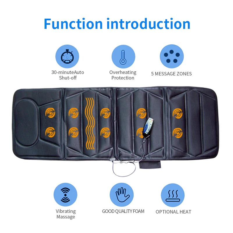 10 Motors massage mattress Massage Mat Full Body Massage Mattress Pad for Back