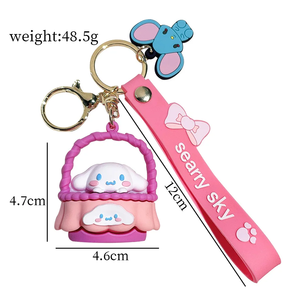 YWMX Keychain Cartoon Dog Creative Car Keychain Schoolbag  Pendant  Children Small Lovely Gift Wholesale
