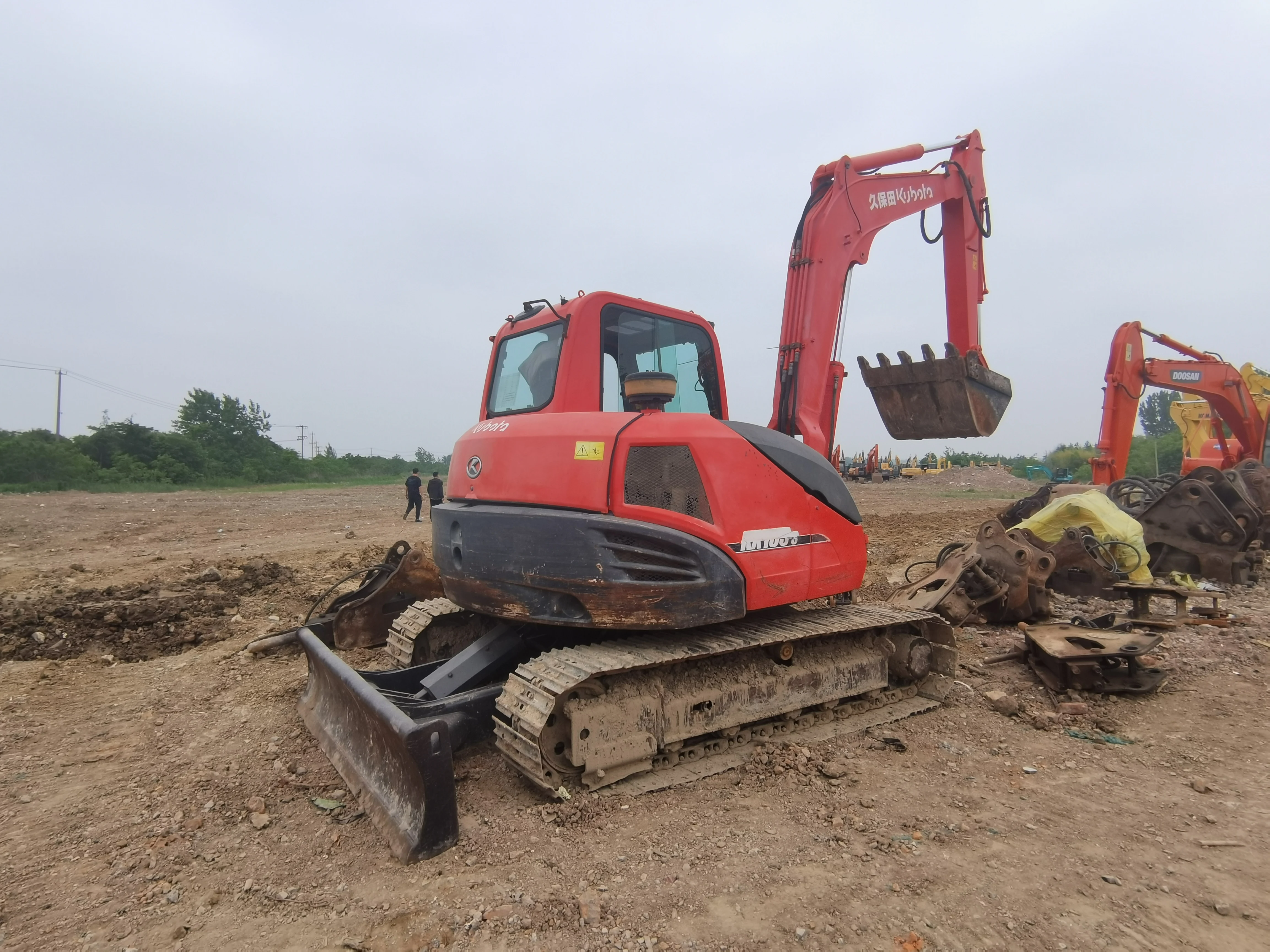 Маленький гидравлический гусеничный экскаватор Kubota kx185-3 б/у Kx185 8-тонный мини-экскаватор лидер продаж в Шанхае