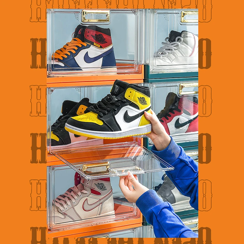 XingYou exhibit shoe storage box organizer plastic clear