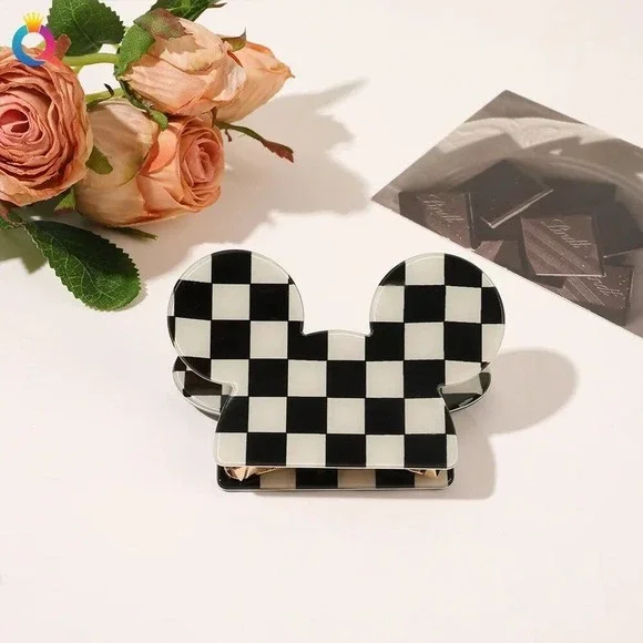 Wholesale New Cute Mickey Head Clamping Clip Back Brain Spoon Pan Hair Shark Clip Headwear Mouse Claw