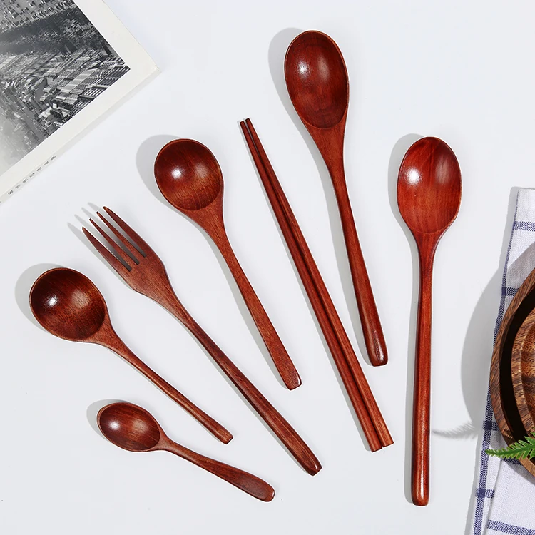 Japanese style ecological Cheap Eco Friendly Custom Organic Handle Wooden Spoon