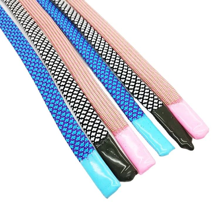 New style silicone end flat drawstring cord for garment