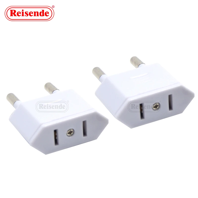 Copper Small Us To European To Us Plug Adaptor Ac Electrical Socket Outlet Euro Plug Adapter