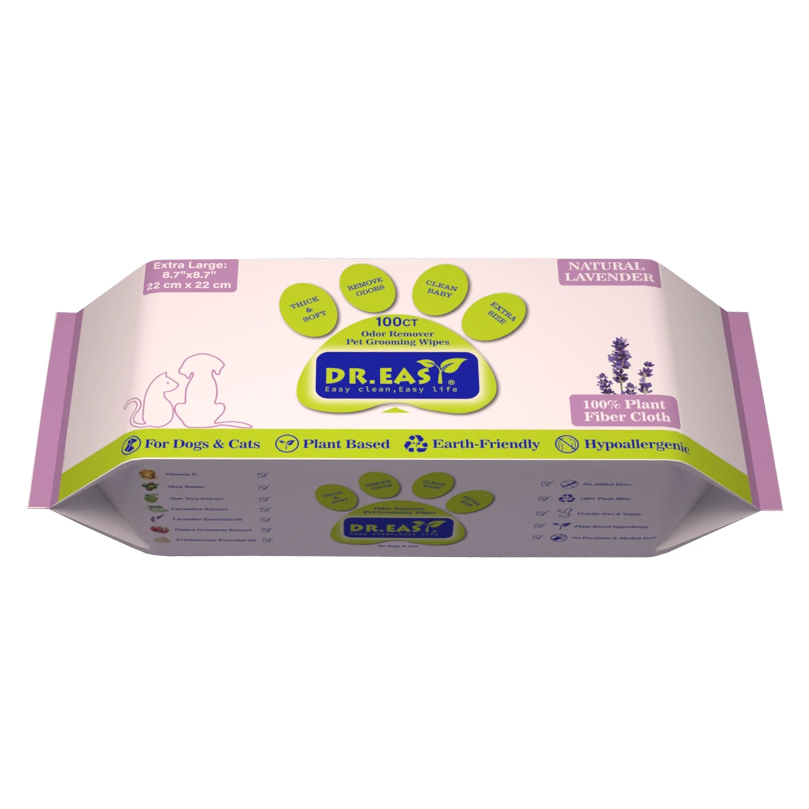 Hot Sale Custom Disposable Non Woven Fabric Pet Grooming Wet Wipes And Pet Ear Eye Wet Wipes