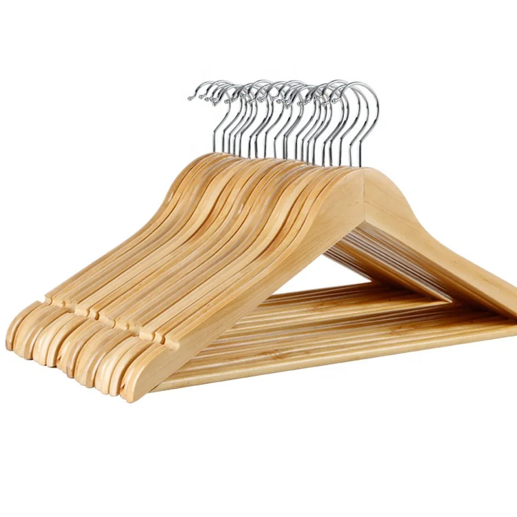 Factory Wholesale Multi Color Clothes Hangers Of Wood Branded Wooden Suit Hangers