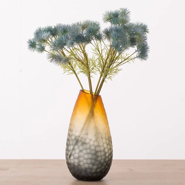 Soft Rubber Edelweiss Artificial Flower Green Plant Wholesale Leafless Albizia Flower Fashion Home Decor