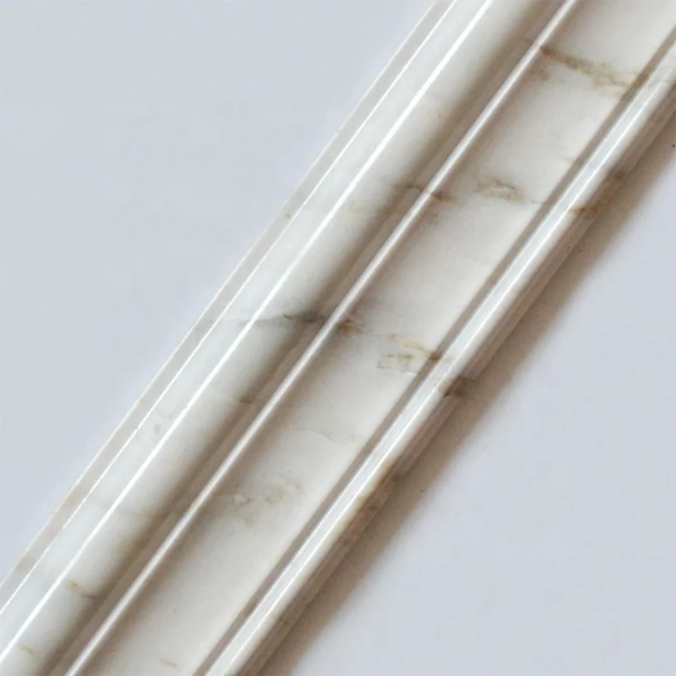 Natural Marble Indoor Decorative Building Stone Flooring Tiles Border Designs Marble Skirting Moulding