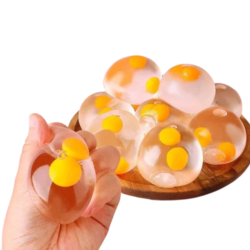 Z122 Latest design Transparent simulation egg decompression water ball fruit toy decompression venting ball prank