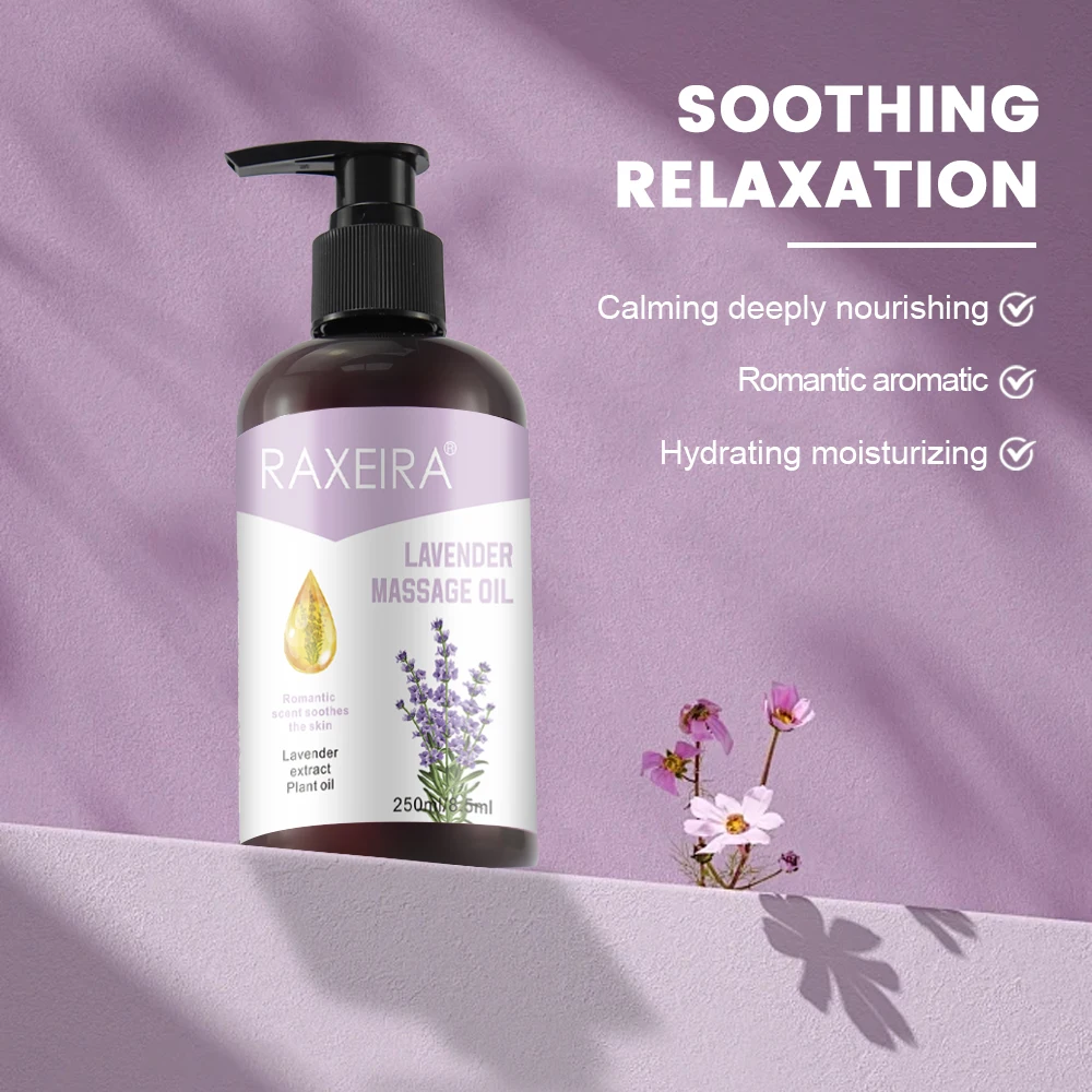 Pure Lavender Relaxing Massage Oil Bulk For Body Organic Massaging Muscles Lavender Massage Oil Private Label