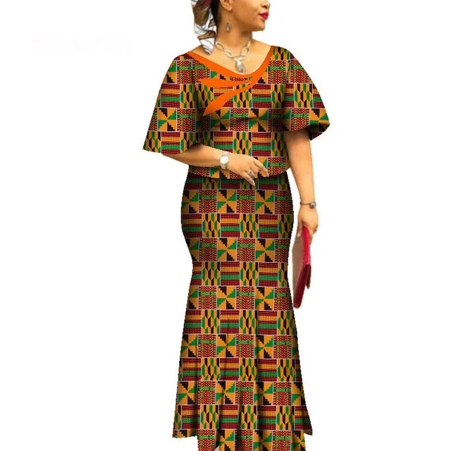 African Women Dresses One Shoulder Sexy Wedding Party Dresses Traditional African Costumes