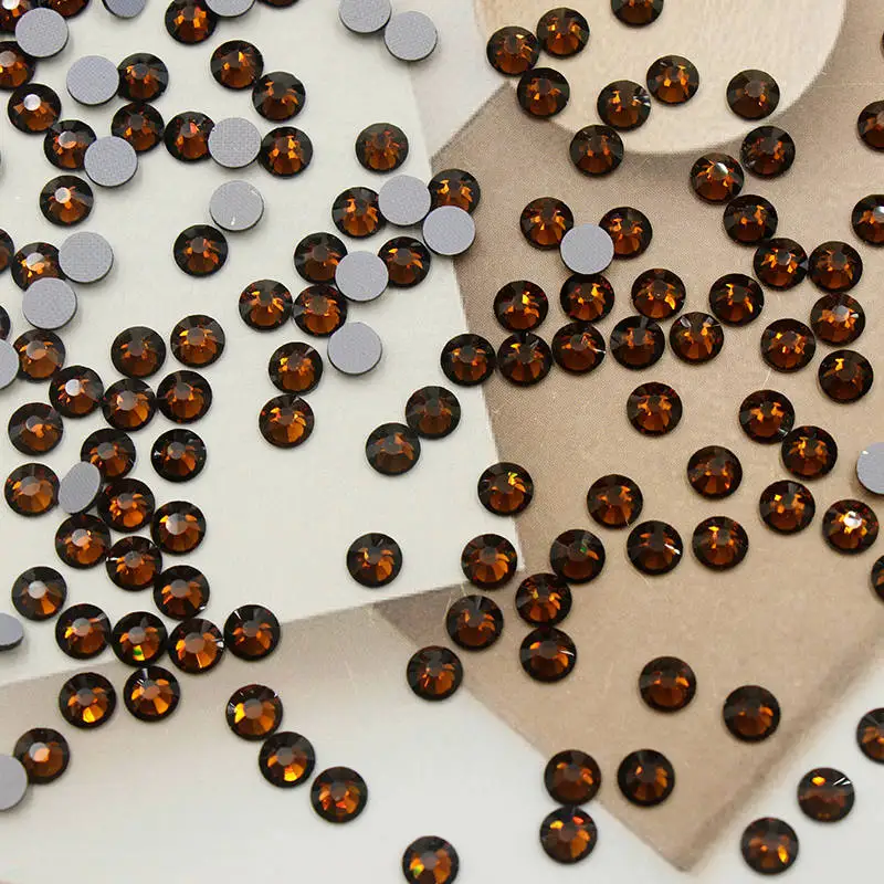 Excellent Quality 12 Same Cuts Mocca Cristal Glass Flatback Stones for DIY Jewelry Making DIY Design