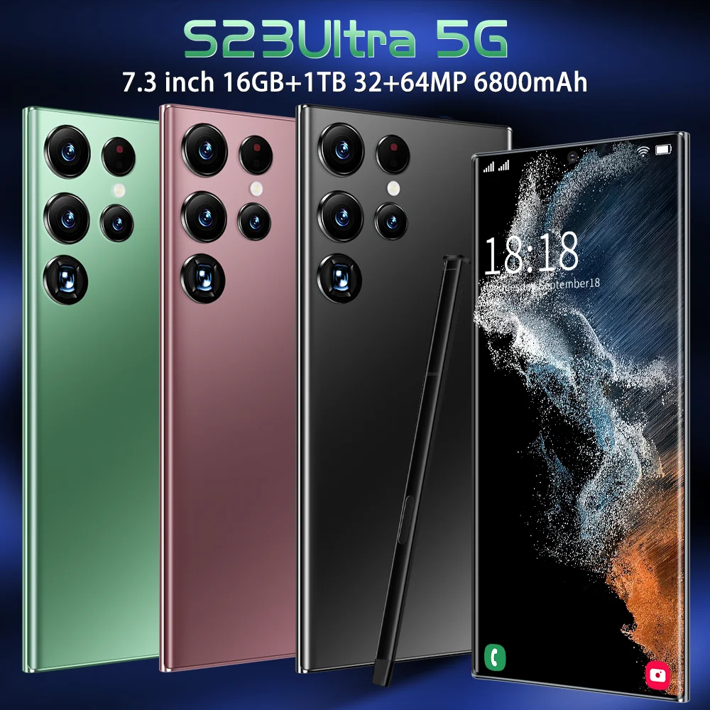 LX-S23Utral 5G 16+1TB 7.3 HD inch Android13 Dual SIM Dimensity 9000 incell Exclamation Screen Smart phone