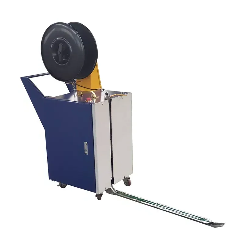 High Efficiency Side Seal  Strapping Machine / Semi-auto Vertical PP Belt Band Carton Box Pallet Strapping Machine