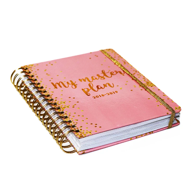 Wholesale Customized Logo Design Size Custom Printing Day Weekly Monthly Goal Planner Notebook