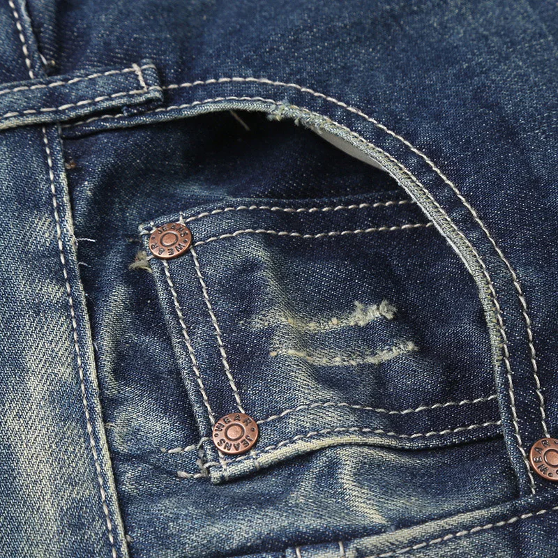 New Fashion Hot Sale Cut Up Hip Hop Elastic Slim Fit Ripped Skinny Denim Pant Jeans For Men