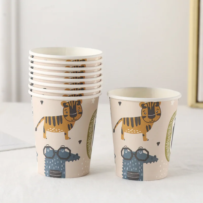 paper coffee hot drinking cup mini black disposable double wall with cover plate coffee popcorn paper cups