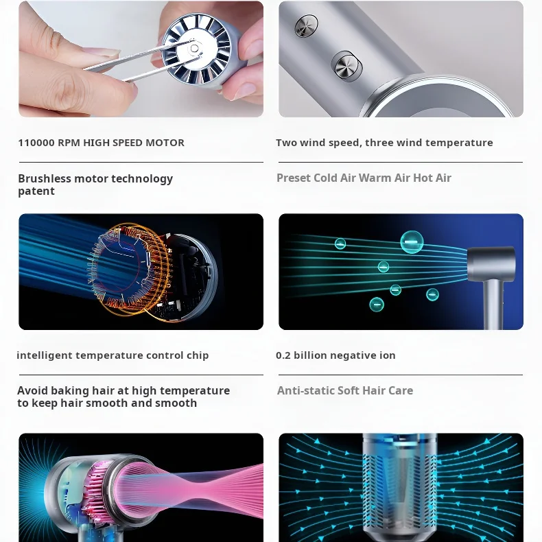 Popular Top Selling Hair Salon Hair Dryer Removable Filter High Temperature Resistant Plastic Case Hair Blower