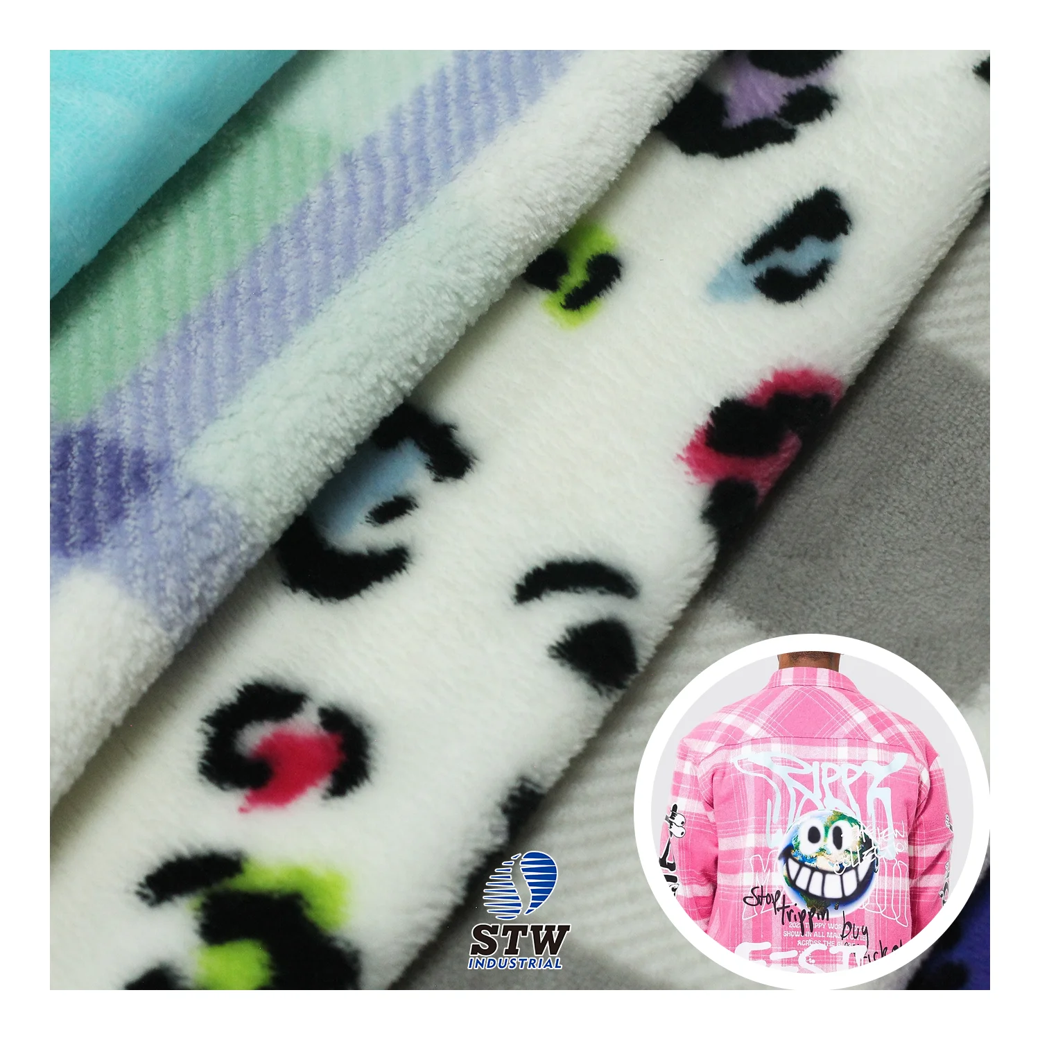 Hight Quality 206-320gsm Printing 100%polyester Flannel Fleece Fabric