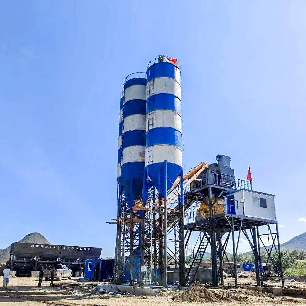 Factory price foundation-free concrete batching plant fully automatic Twin-shaft JS concrete mixer