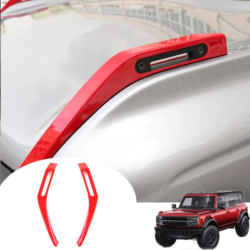 Hood Trail Sights Cover Trim for Ford Bronco 2023 2022 Engine Hood Hinge Cover Side Release Handle Decoration Exterior Accessory