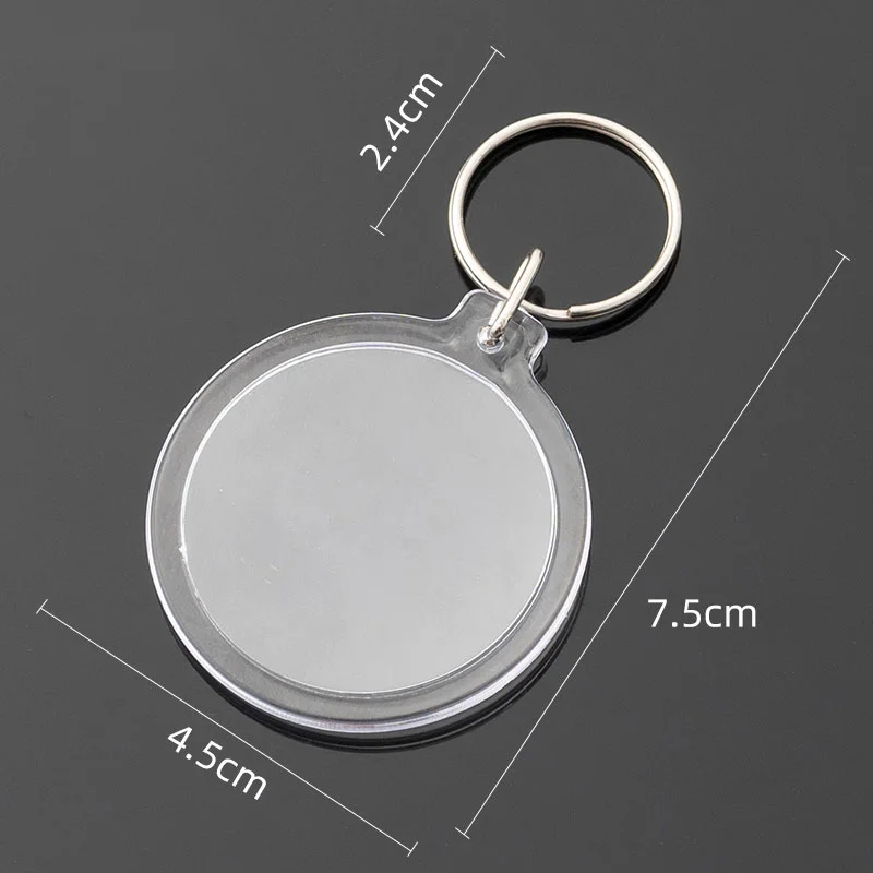 High Quality Blank Keyring Multi Shape Acrylic Key Chain Decorative Clear Plastic Acrylic Photo Keychain Custom