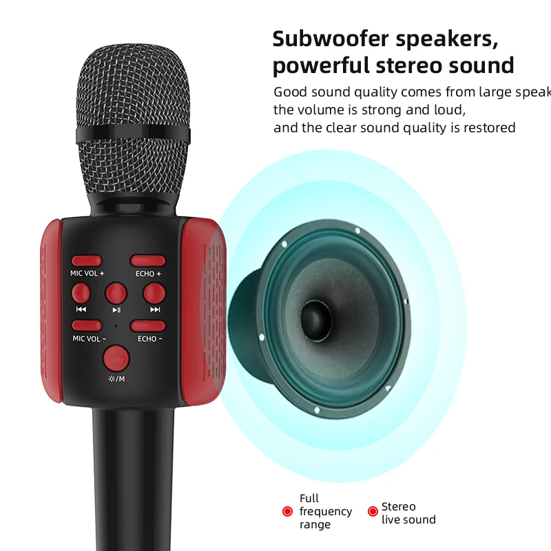 V20 music function funny karaoke game collection small battery toy promotional For fun gift microphone