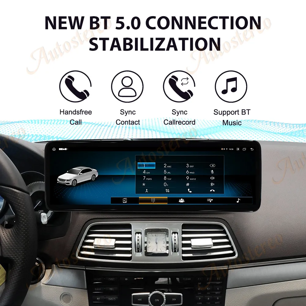 14.9 Inch Android 13 For Mercedes Benz E Class 2013-2014 Car Stereo With GPS Navigation WIFI Mirrorlink Radio Head Unit