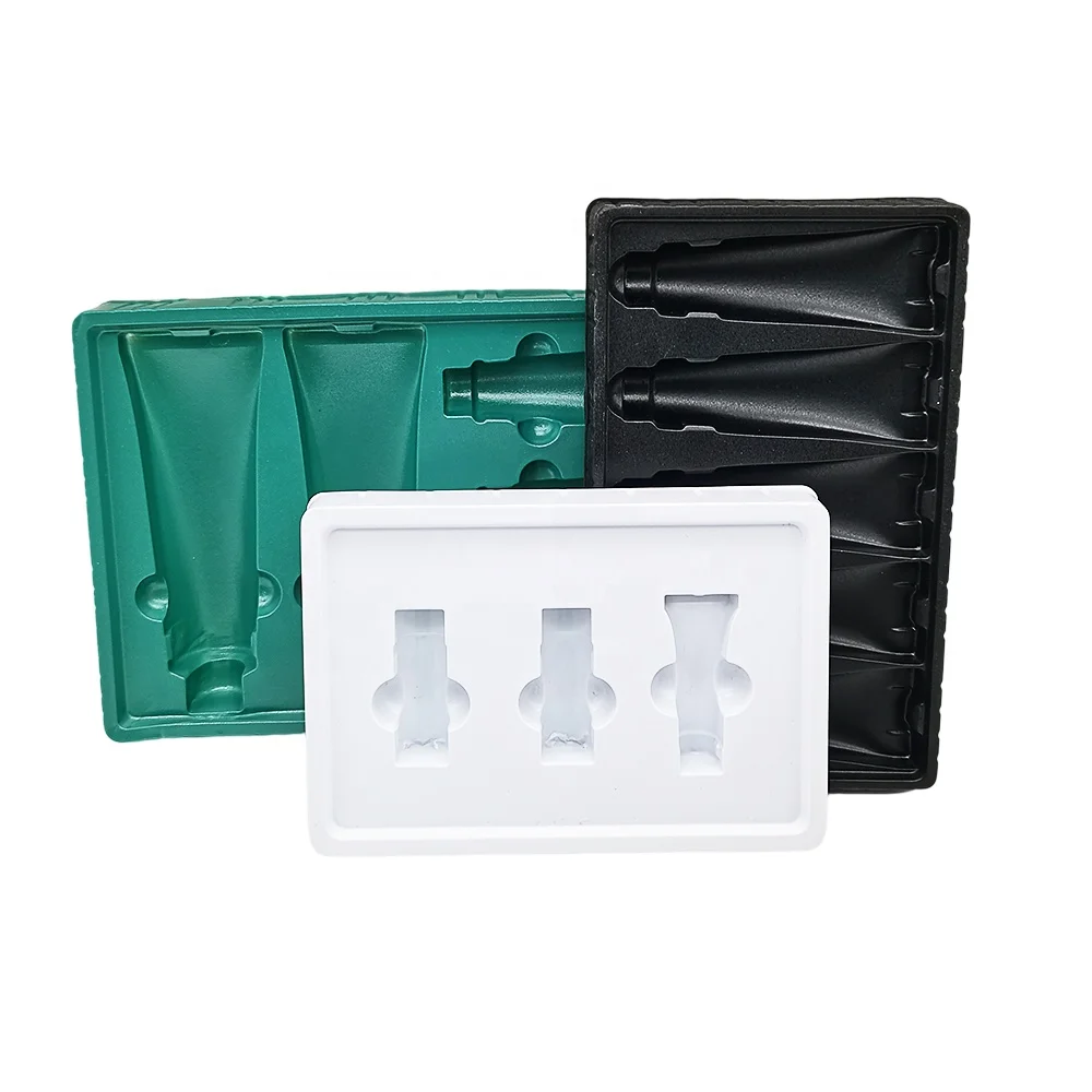 Custom black blister insert plastic thermoformed tray