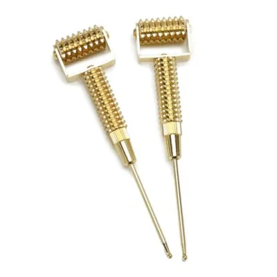 luxury Metal Pure Copper Facial Beauty Massager Ear Needle Derma Acupressure Point Acupuncture Roller