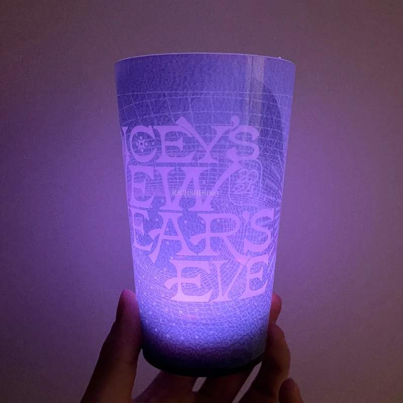 RICHSHINING Vender Wholesale Food Grade Led For Cup Water Activated Led Flashing Beer Drinking Cup Multi Color For Party Bar