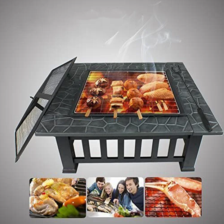 Set Gas Grill Outdoor Kitchens Camping Barbeque Spit Roaster Multi function Meat Barbecue Bbq Grills