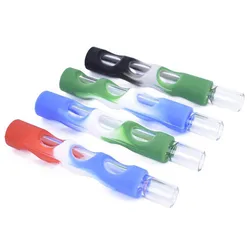 rasta color smoking color oil burner pipe different length and sizes available with glass bowl