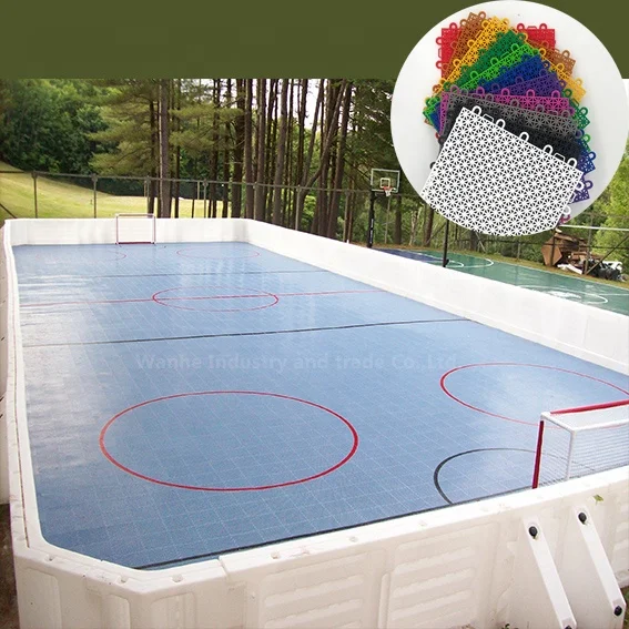 Top-quality Polypropylene anti-slip UV-Risistance long life span interlocking outdoor roller hockey sports court