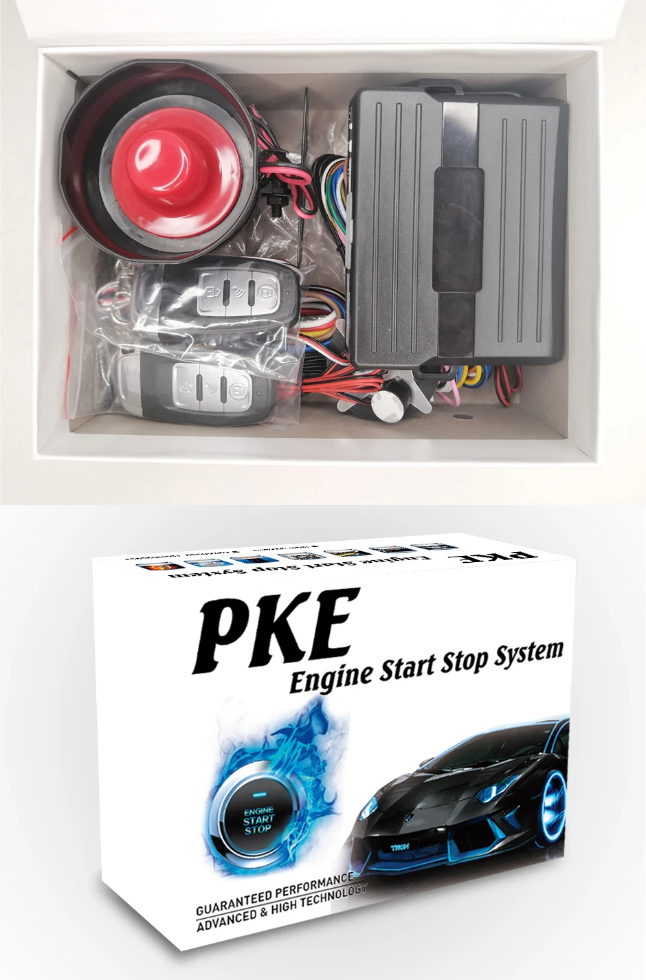 Universal Car Remote Start Stop PKE  car alarm anti-hijacking  Keyless Entry System Engine Start Stop smart key push button