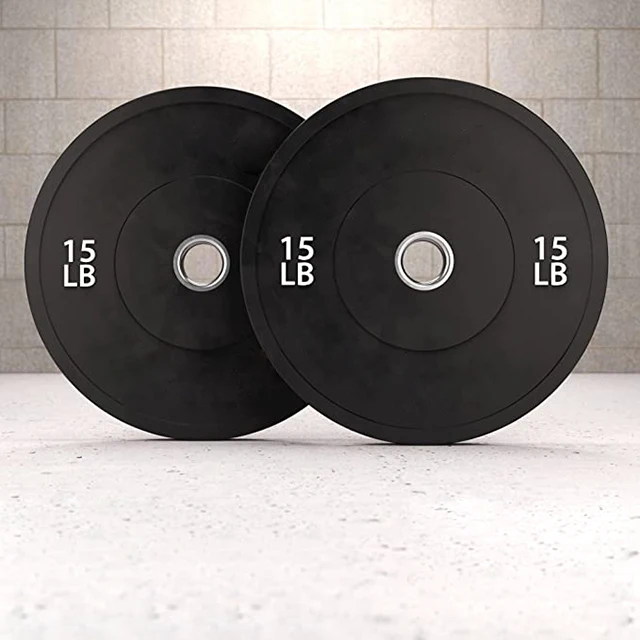 Custom 5kg 10kg 15kg 20kg 24kg Rubber Cast Iron Weight Plates Gym Black Weight Plates