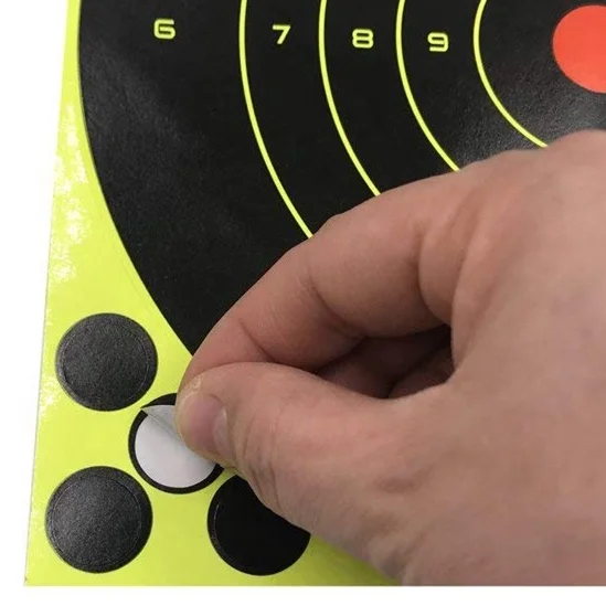 8 inch Splatte Reactive Self Adhesive Shooting Targets with Florescent yellow